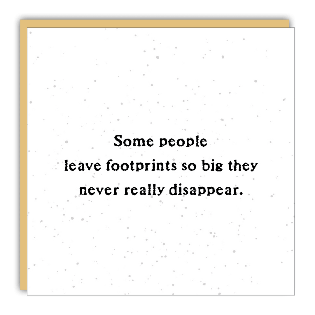 Gift Enclosure - Little Gem - Some people leave footprints - Cedar Mountain Studios