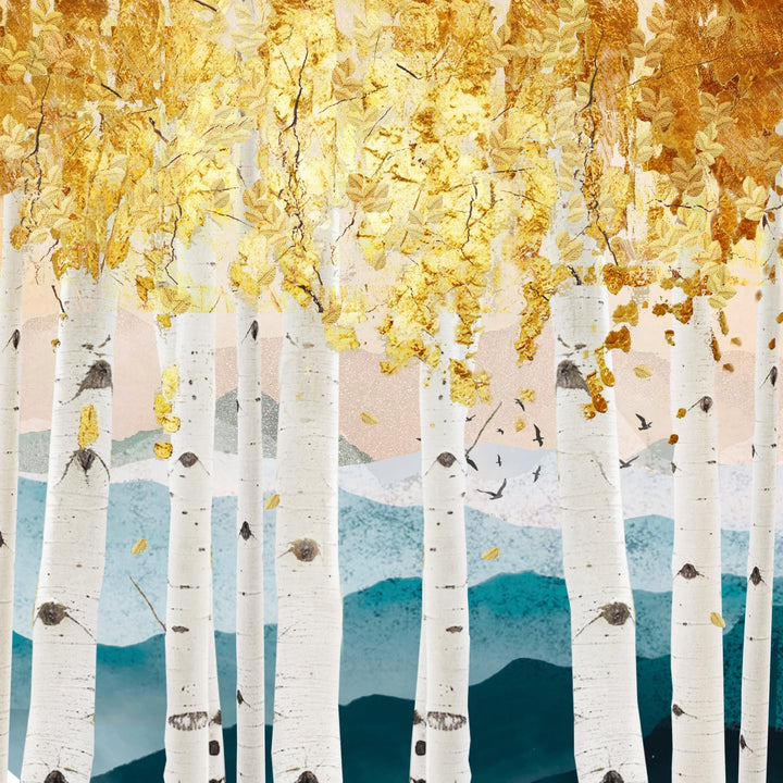 Gold Trees Marble Coaster - Cedar Mountain Studios