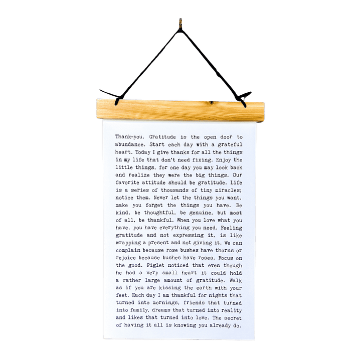 Hang Tight - Typewriter Line - Gratitude - Cedar Mountain Studios
