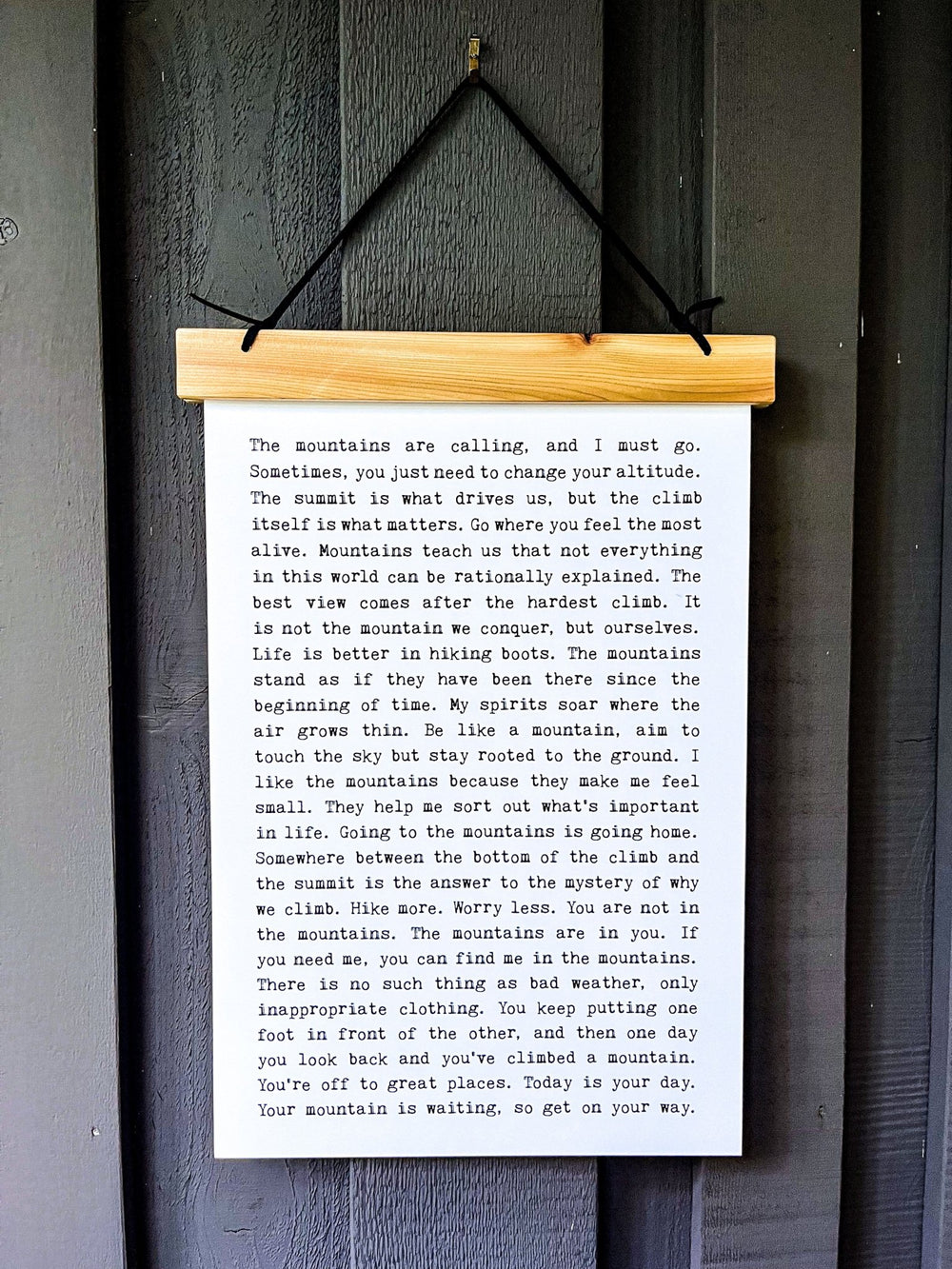 Hang Tight - Typewriter Line - Mountains - Cedar Mountain Studios