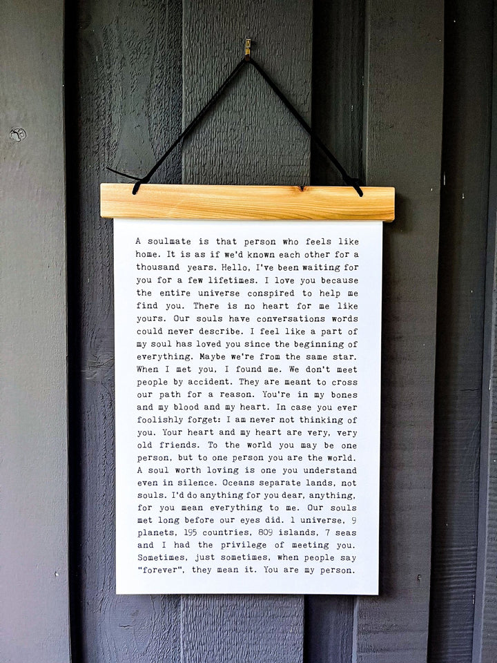 Hang Tight - Typewriter Line - Soulmate - Cedar Mountain Studios