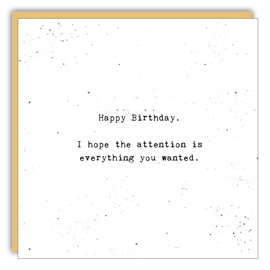 Keepsake Cards - Little Gem - I hope the attention is everything