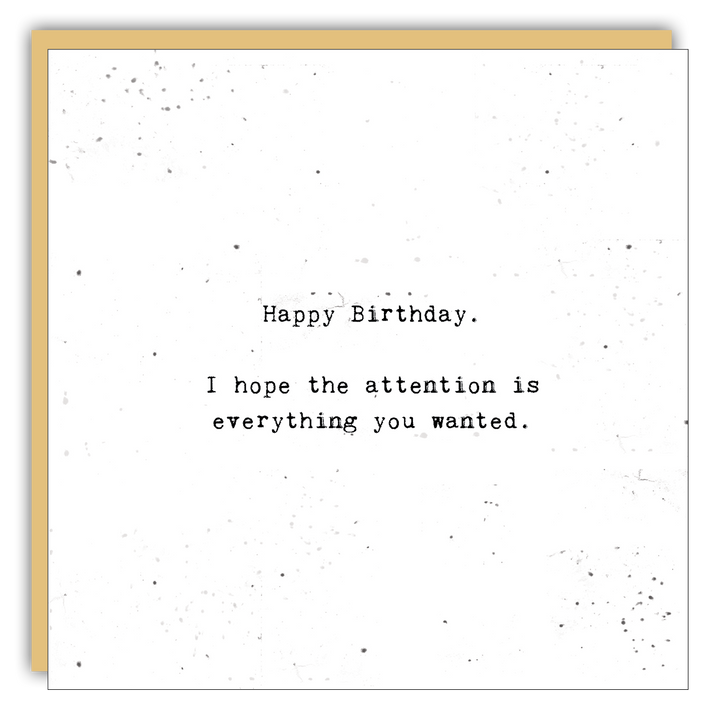 Keepsake Cards - Little Gem - I hope the attention is everything