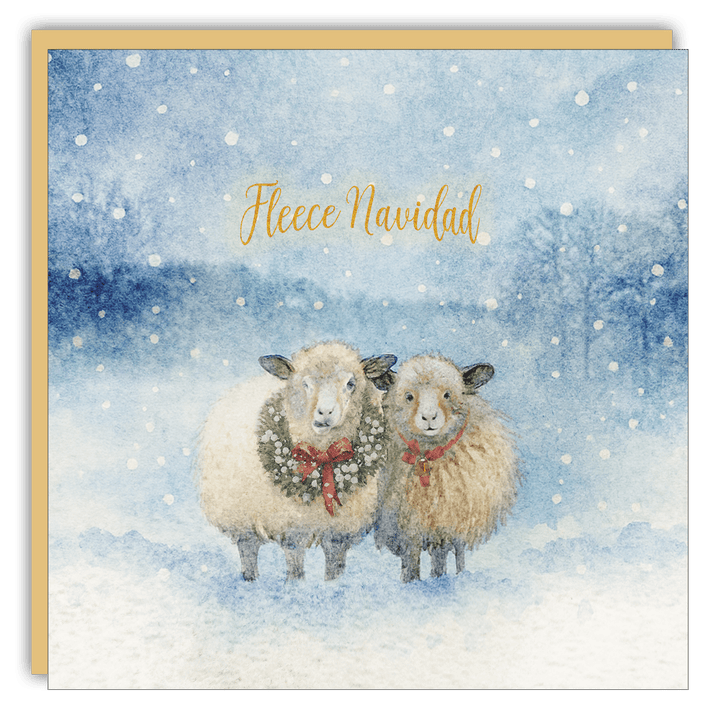 Keepsake Cards - Christmas Card - Fleece Navidad - Cedar Mountain Studios