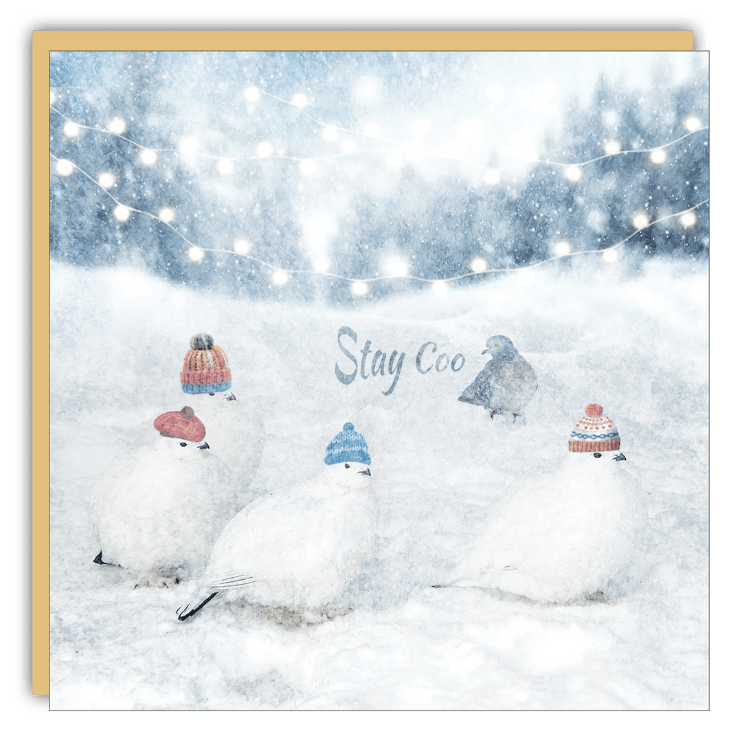 Keepsake Cards - Christmas Card - Stay Coo - Cedar Mountain Studios