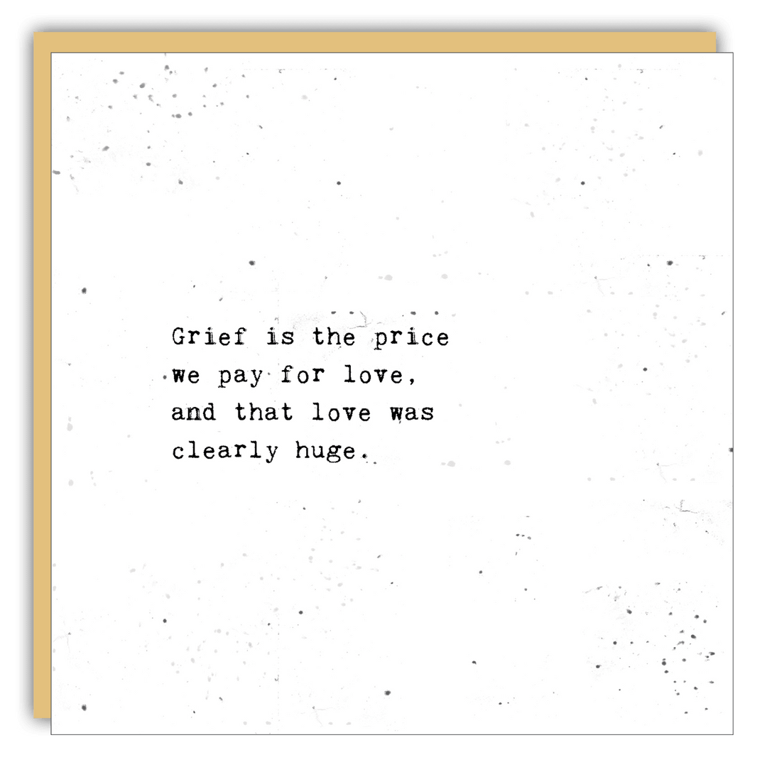 Keepsake Cards - Little Gem - Grief is the price we pay for love - Cedar Mountain Studios