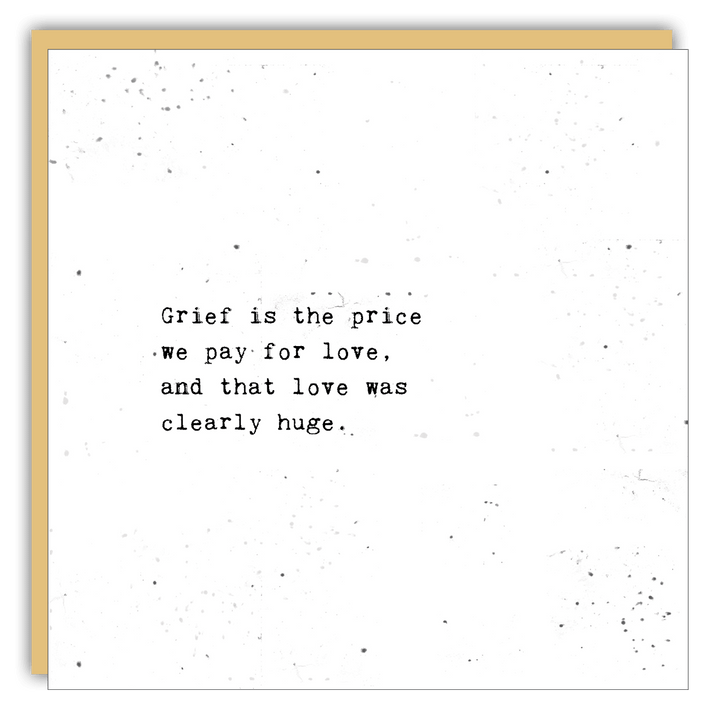 Keepsake Cards - Little Gem - Grief is the price we pay for love - Cedar Mountain Studios