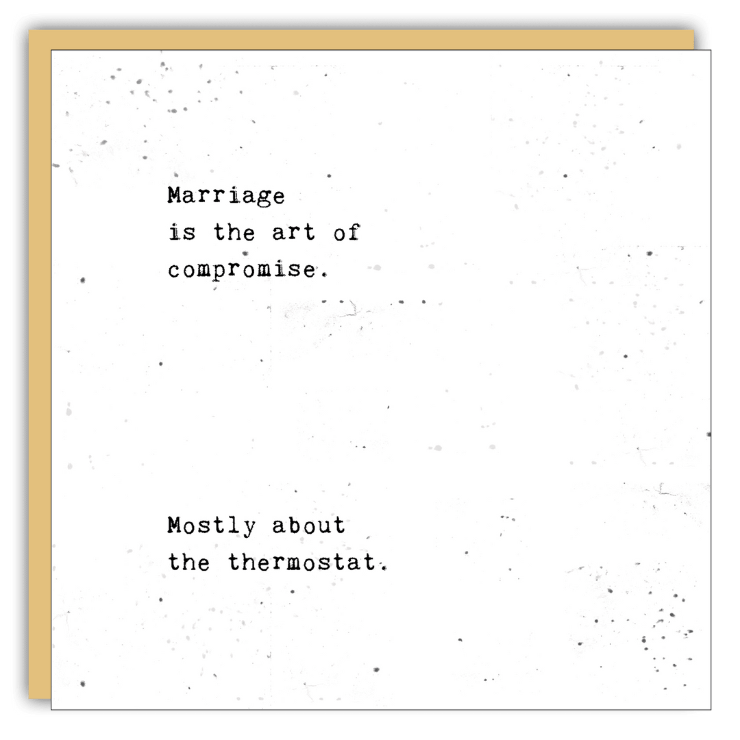 Keepsake Cards - Little Gem - Marriage is the art of compromise - Cedar Mountain Studios