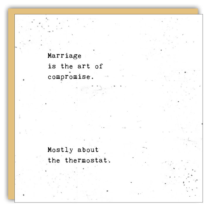 Keepsake Cards - Little Gem - Marriage is the art of compromise - Cedar Mountain Studios