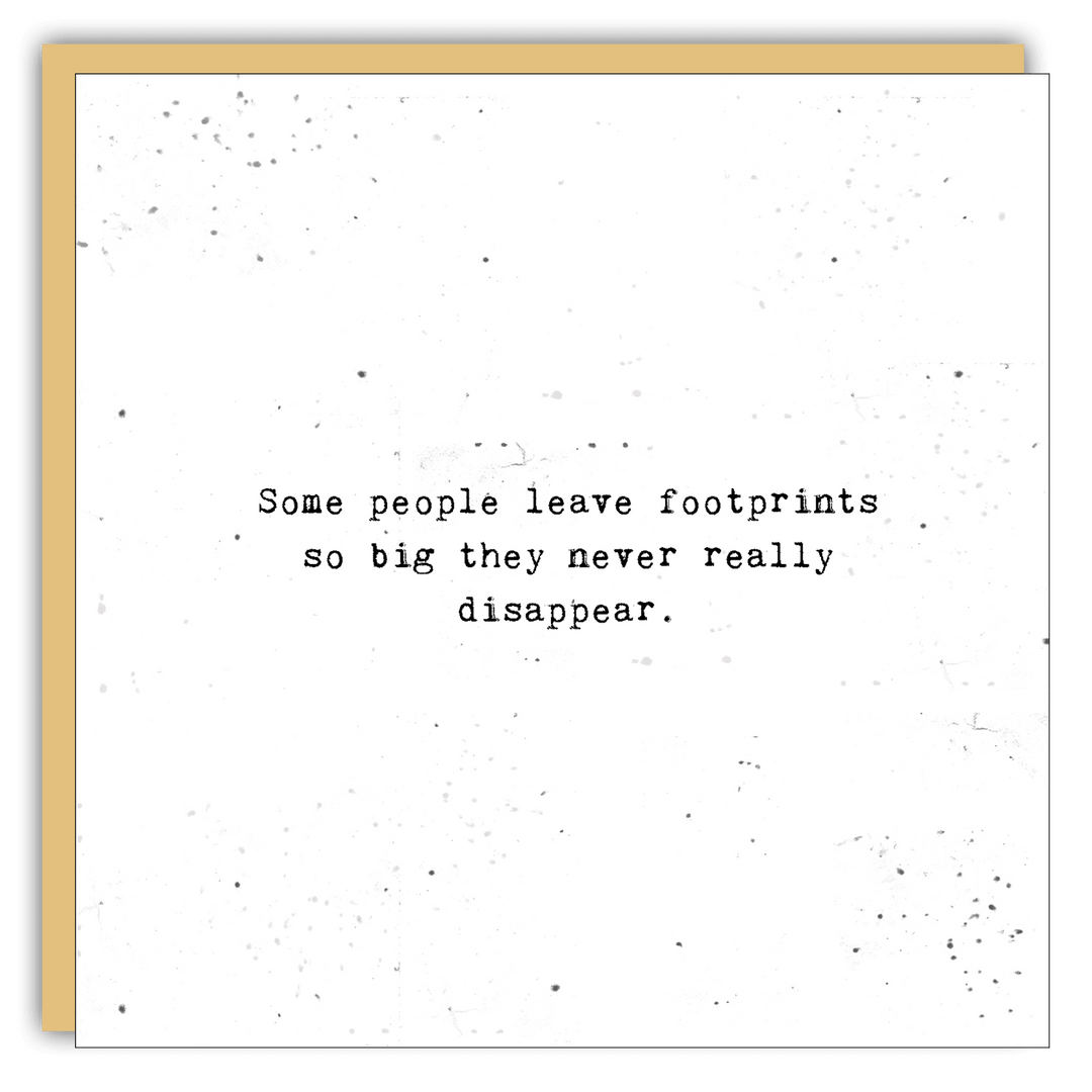 Keepsake Cards - Little Gem - Some people leave footprints - Cedar Mountain Studios