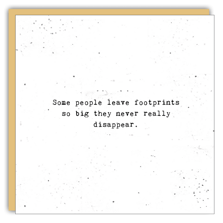 Keepsake Cards - Little Gem - Some people leave footprints - Cedar Mountain Studios