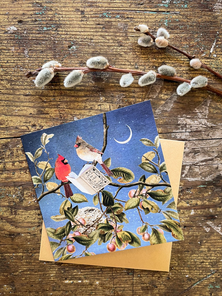 Keepsake Cards - Lost & Found Card - Michelle Ciarlo-Hayes - Reading Cardinals - Cedar Mountain Studios