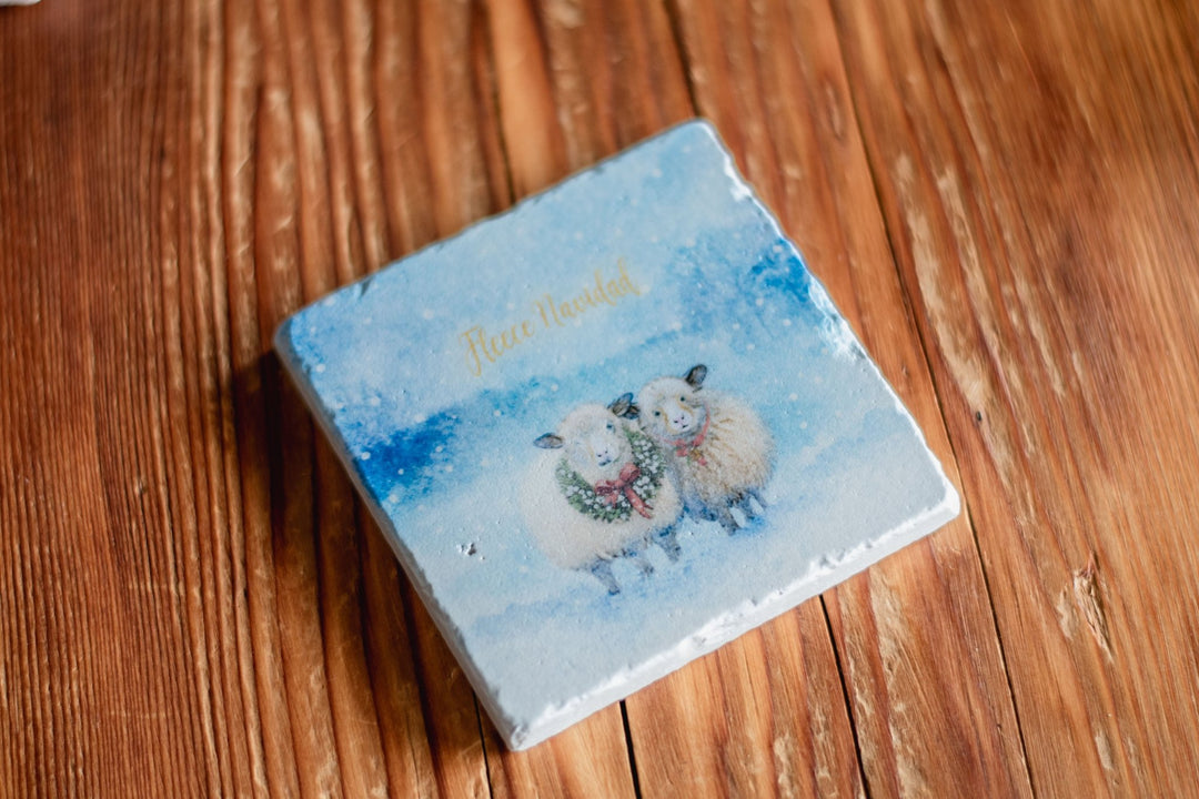 Marble Coasters - Fleece Navidad - Cedar Mountain Studios