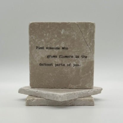 Marble Coasters - Little Gem - Find Someone Who Grows - Cedar Mountain Studios