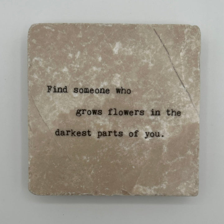 Marble Coasters - Little Gem - Find Someone Who Grows - Cedar Mountain Studios