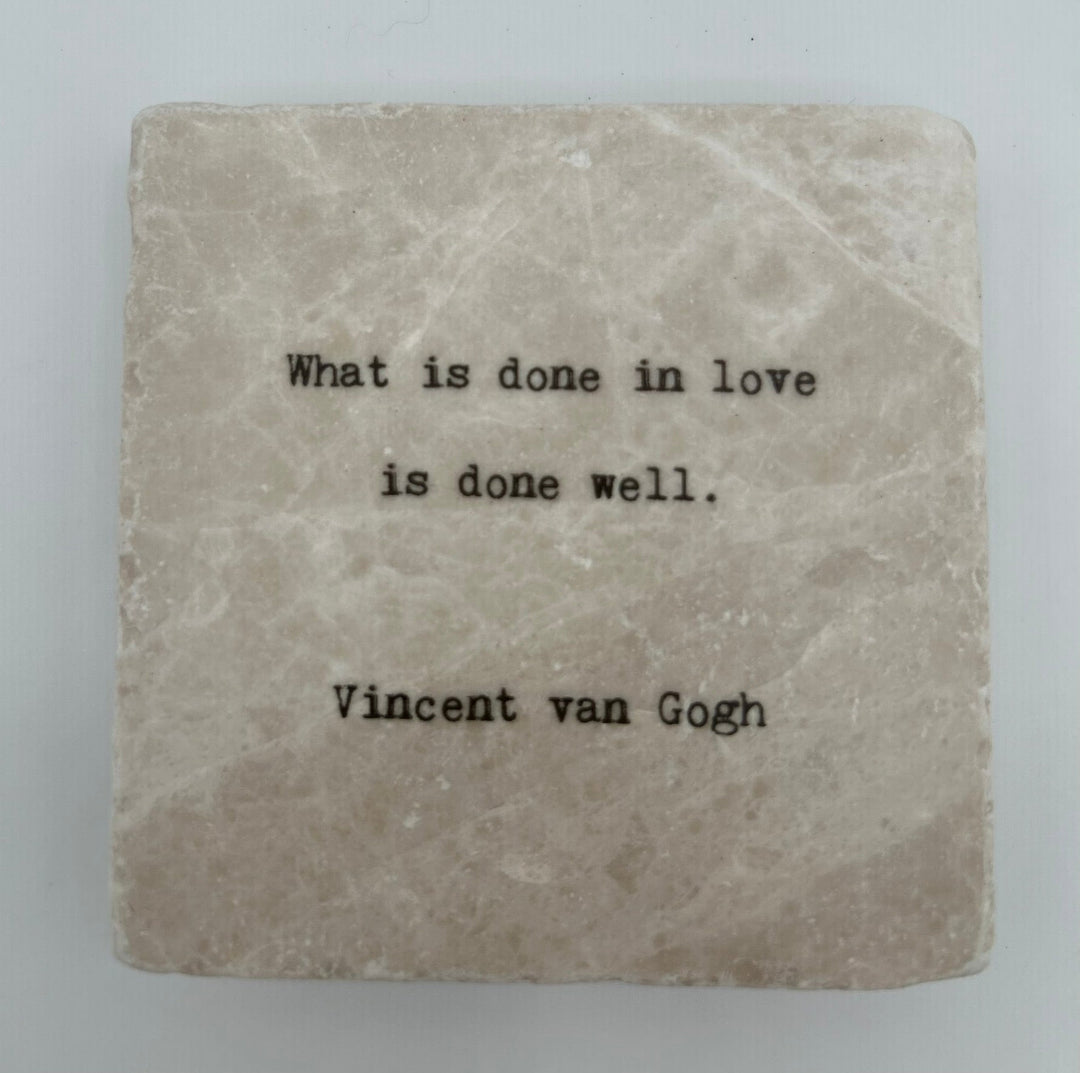 Marble Coasters - Little Gem - What is Done in Love - Cedar Mountain Studios