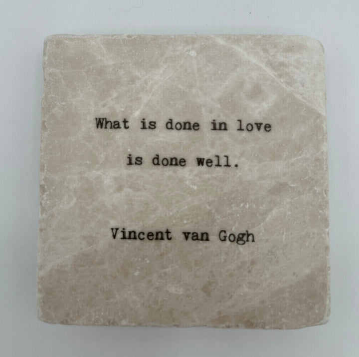 Marble Coasters - Little Gem - What is Done in Love - Cedar Mountain Studios