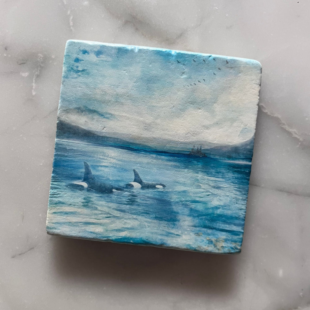 Marble Coasters - Orcas Pass - Cedar Mountain Studios