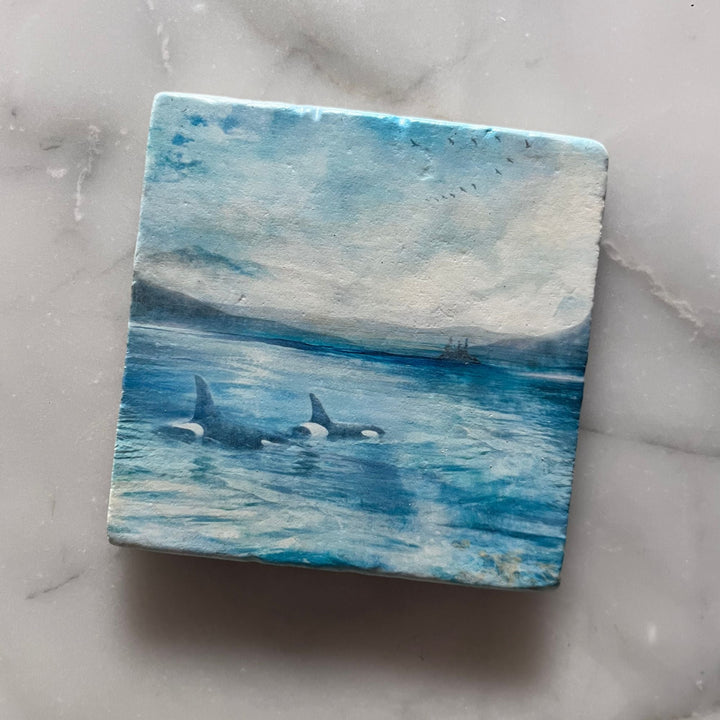 Marble Coasters - Orcas Pass - Cedar Mountain Studios