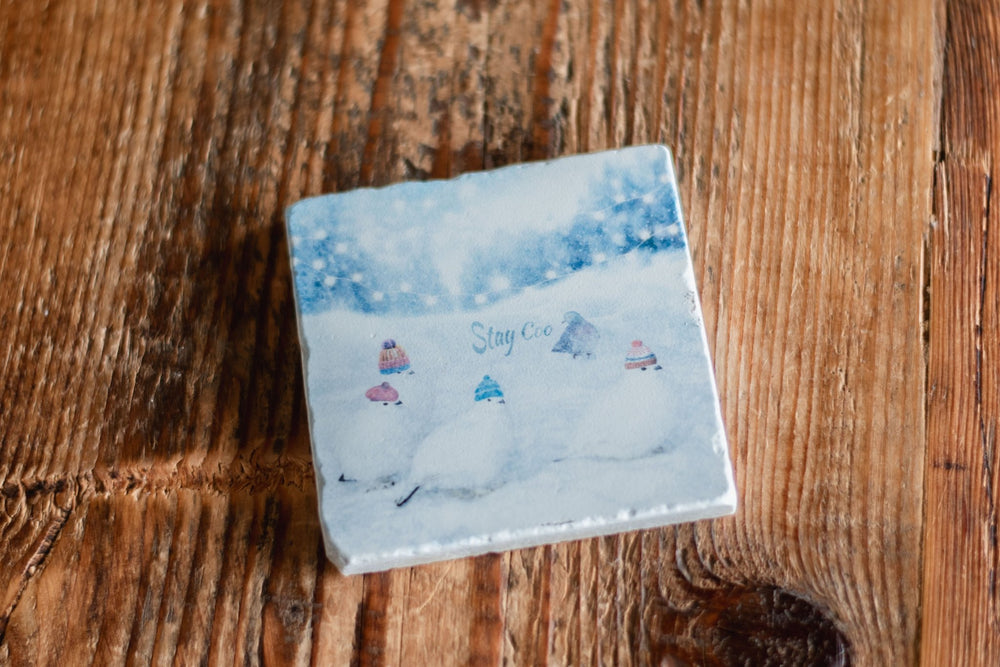 Marble Coasters - Stay Coo - Cedar Mountain Studios