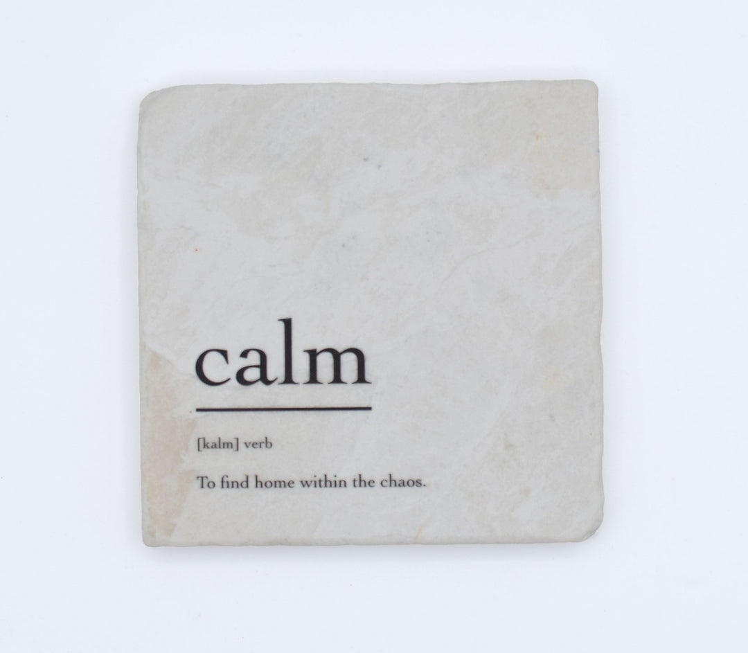 Marble Coasters - Verbs To Live By - Calm - Cedar Mountain Studios