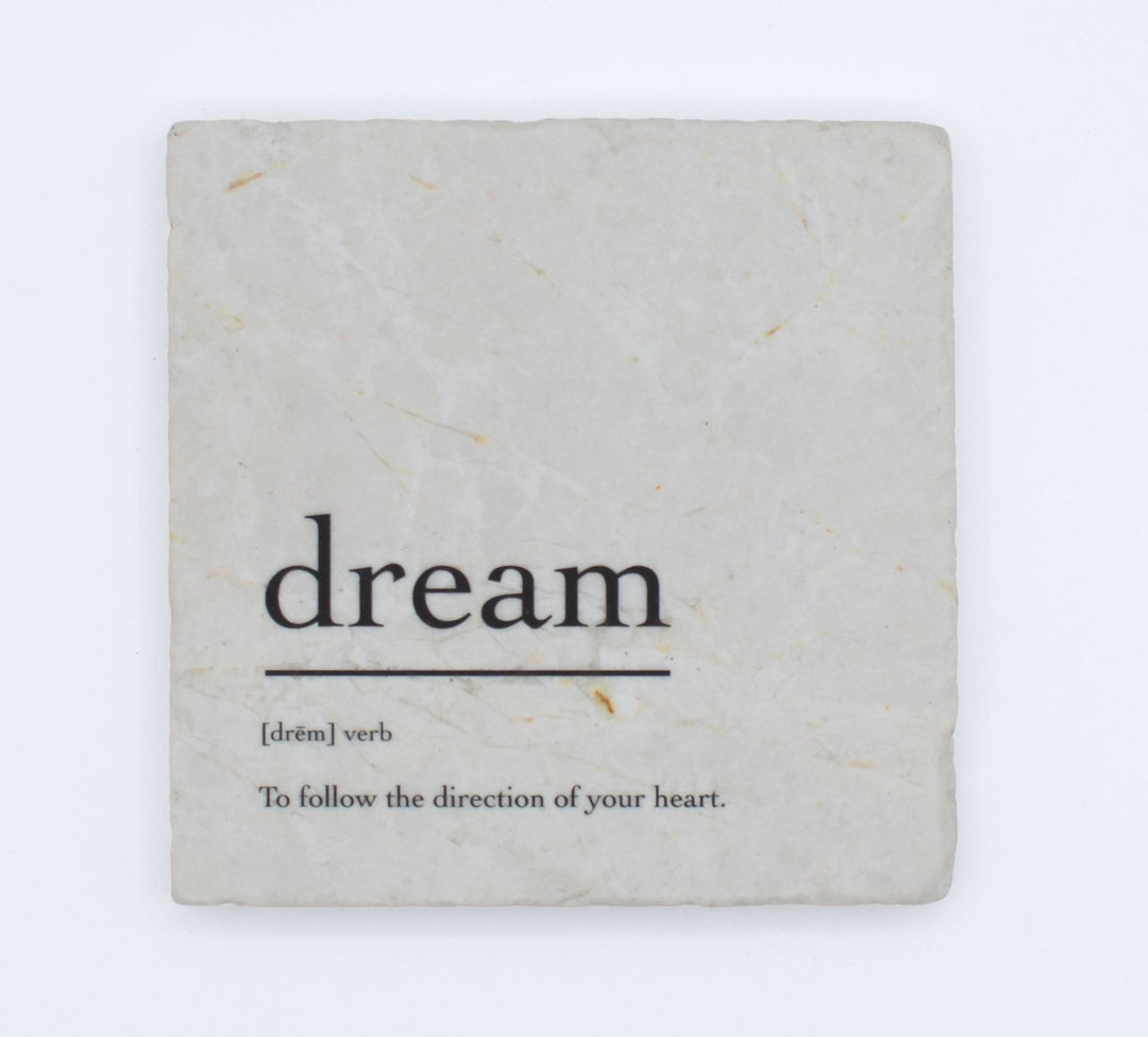 Marble Coasters - Verbs To Live By - Dream - Cedar Mountain Studios