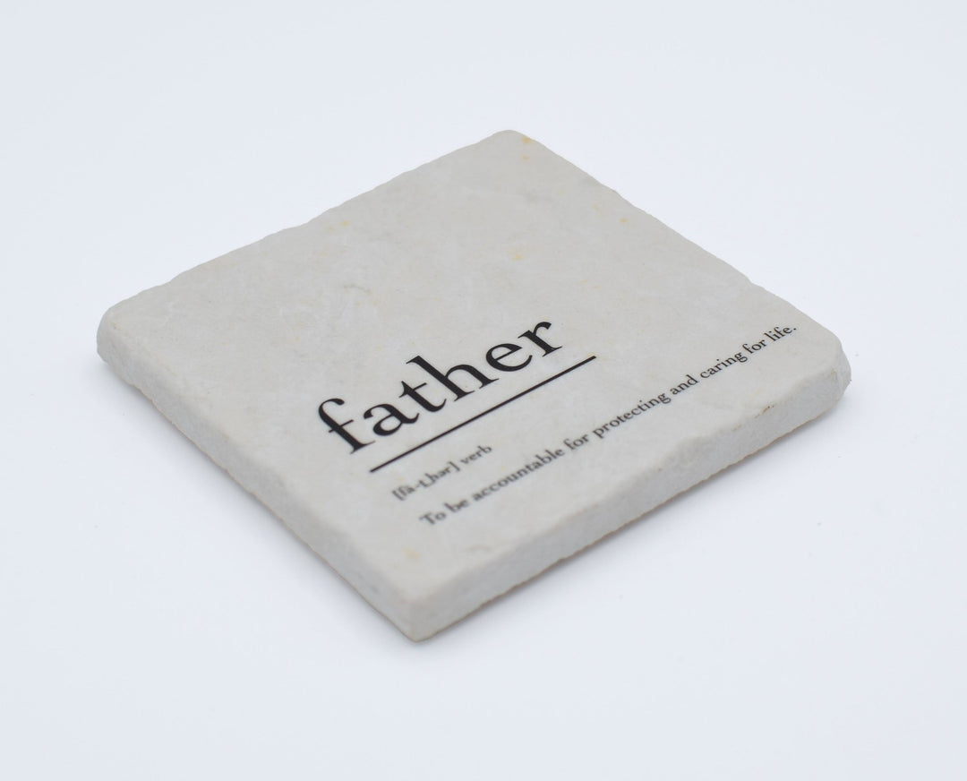 Marble Coasters - Verbs To Live By - Father - Cedar Mountain Studios