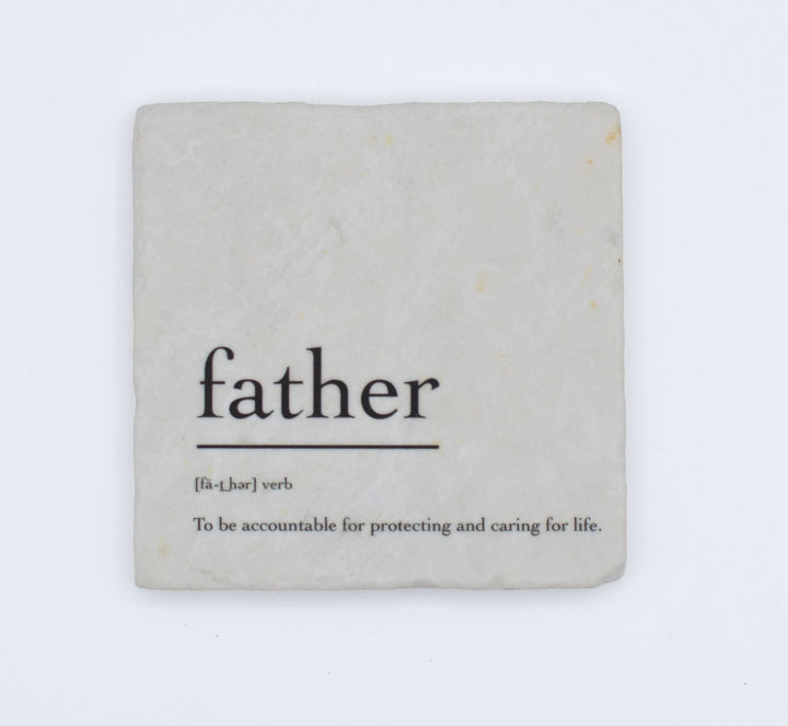 Marble Coasters - Verbs To Live By - Father - Cedar Mountain Studios