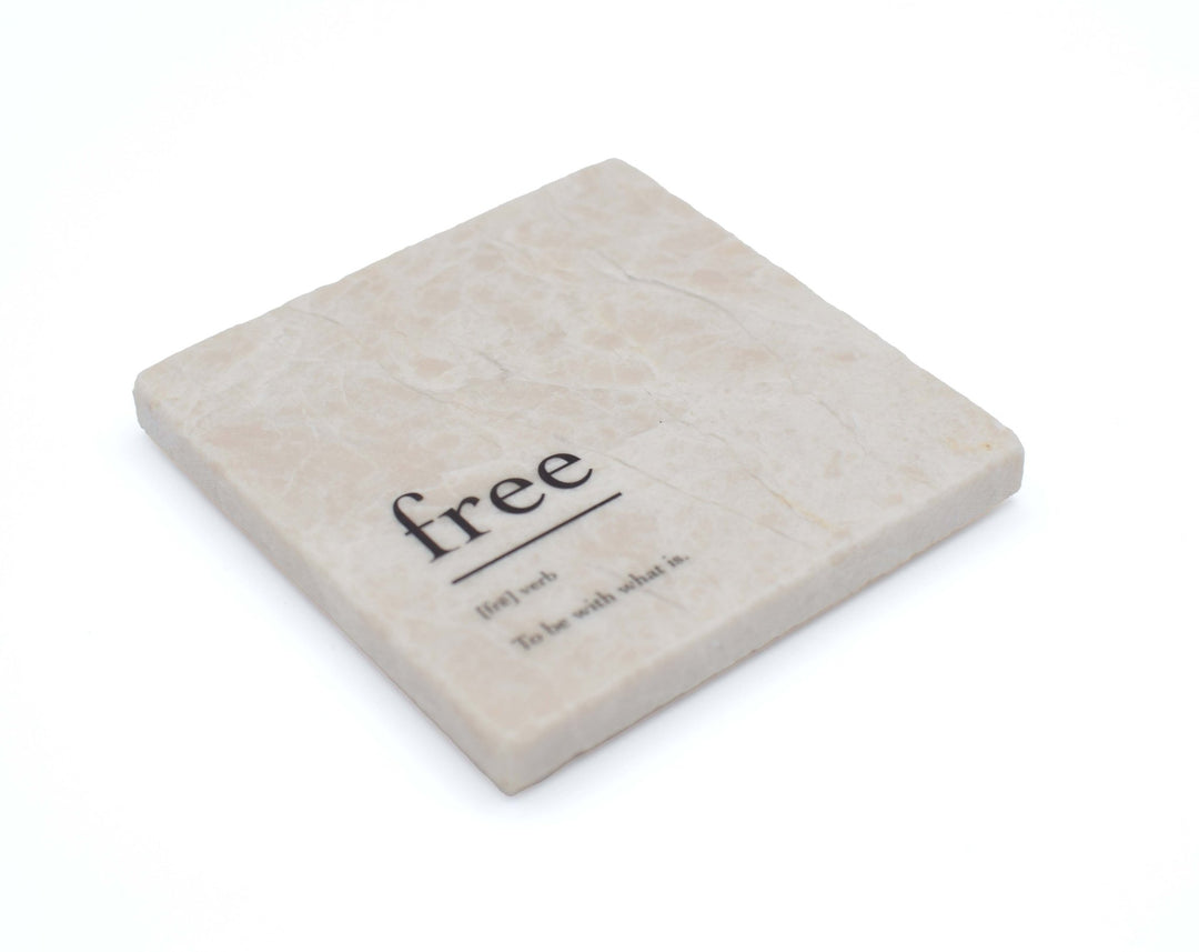 Marble Coasters - Verbs To Live By - Free - Cedar Mountain Studios