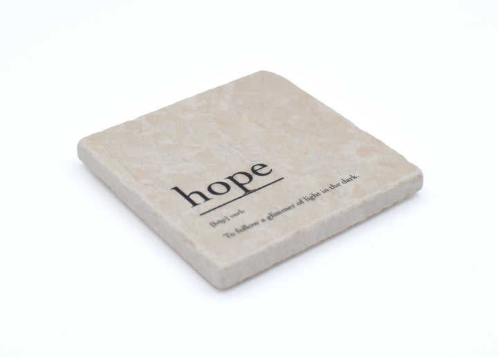 Marble Coasters - Verbs To Live By - Hope - Cedar Mountain Studios