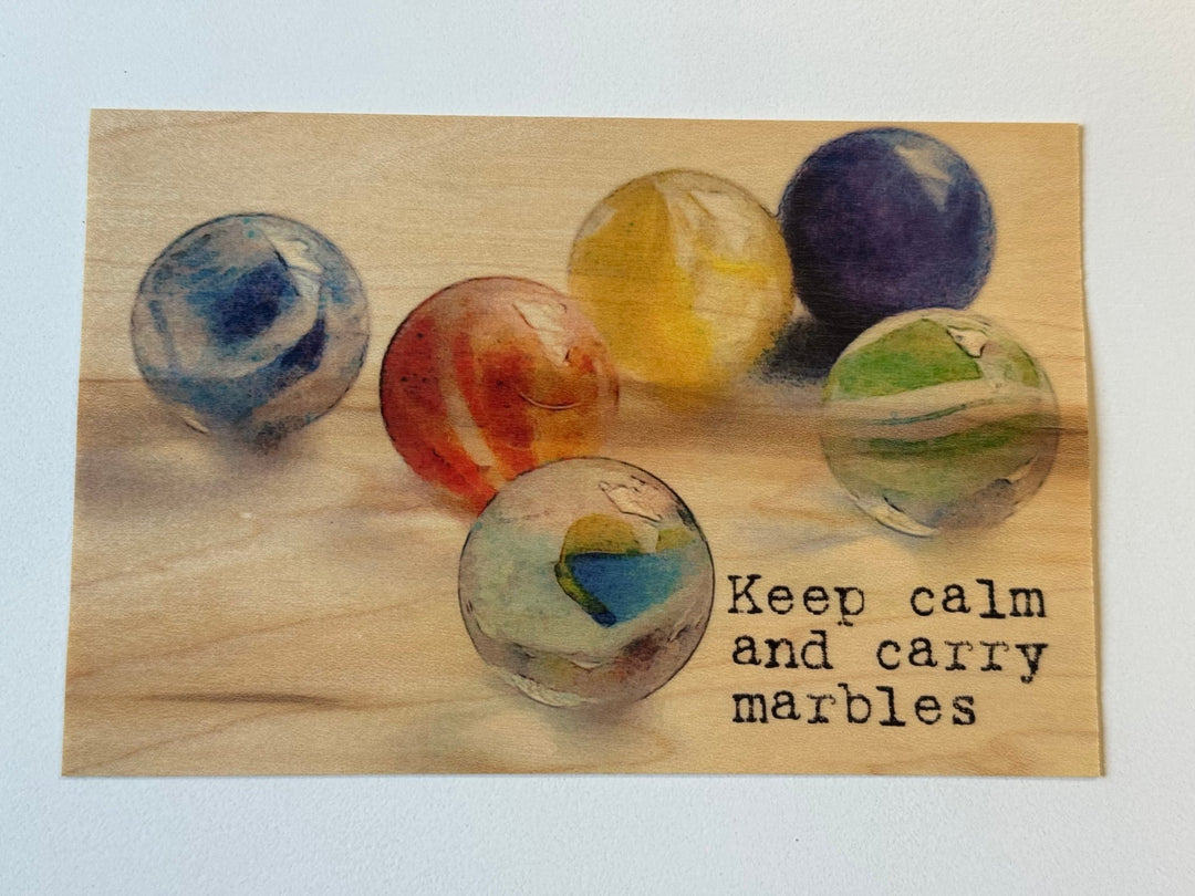 Marbles Wood Postcard - Cedar Mountain Studios