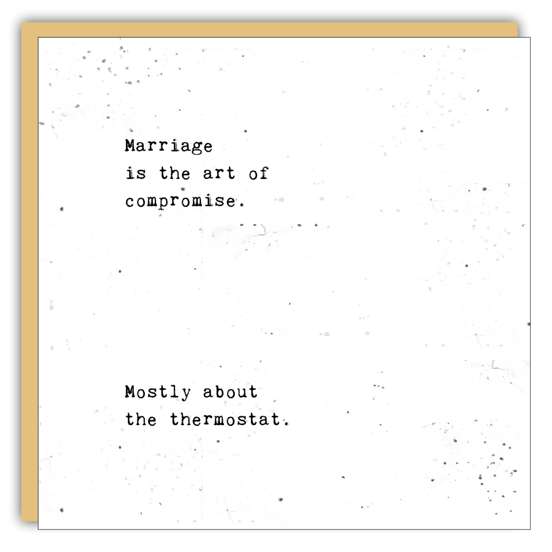Keepsake Cards - Little Gem - Marriage is the art of compromise