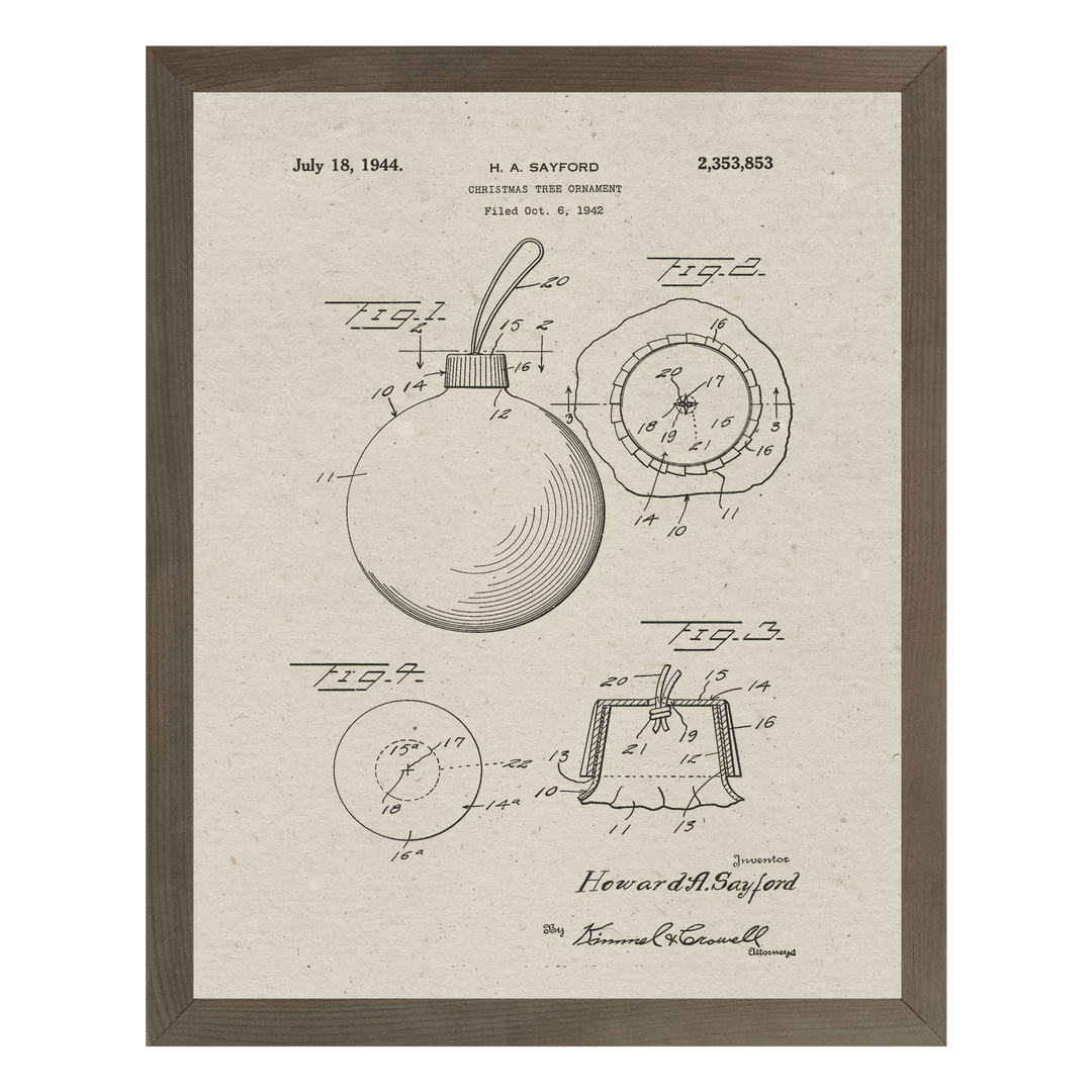 Patent Prints - Ornament - Cedar Mountain Studios