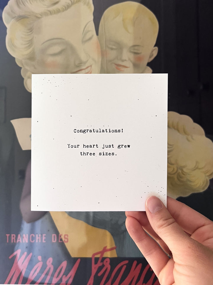 Keepsake Cards - Little Gem - Your heart just grew