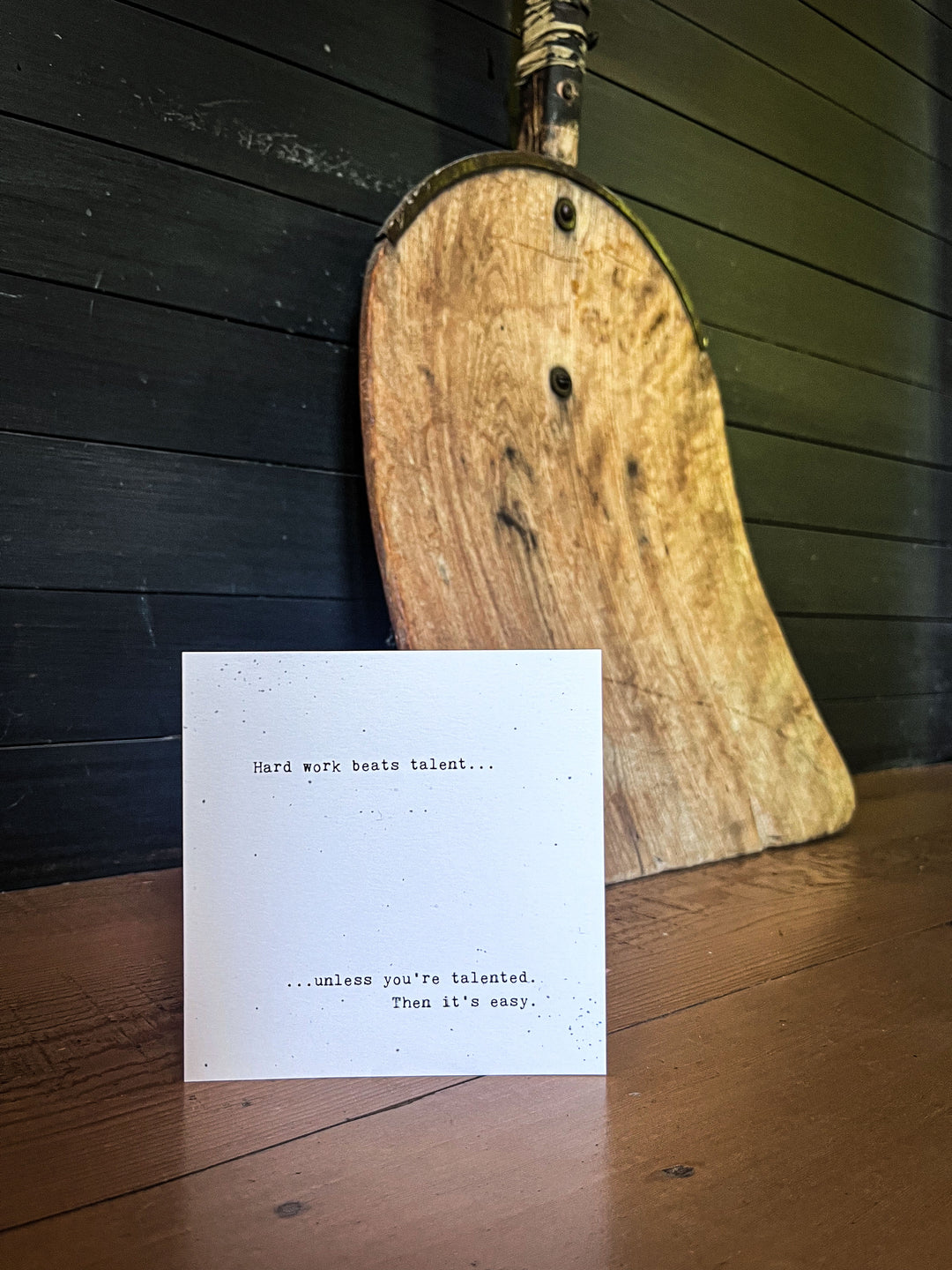 Keepsake Cards - Little Gem - Hard work beats talent