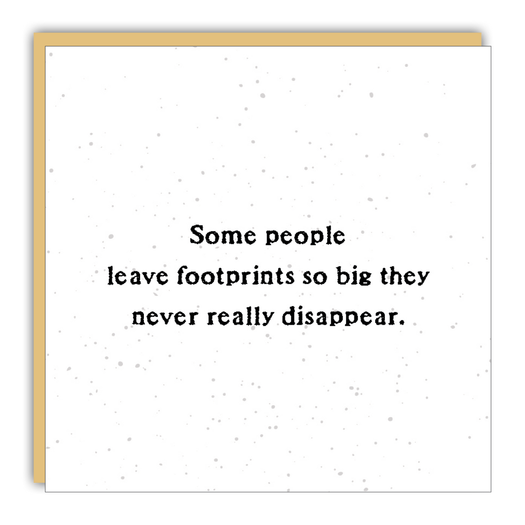 Gift Enclosure - Little Gem - Some people leave footprints