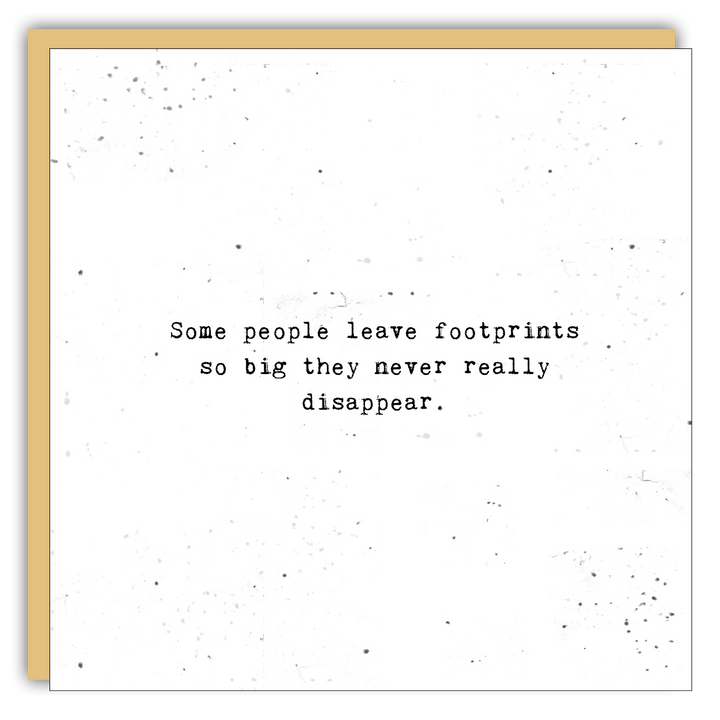 Keepsake Cards - Little Gem - Some people leave footprints