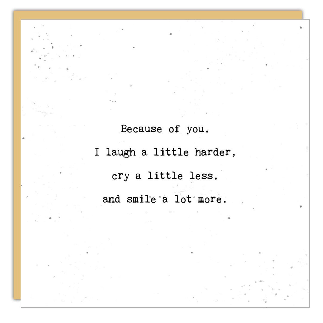 Stationery - Little Gem - Because of you - Cedar Mountain Studios