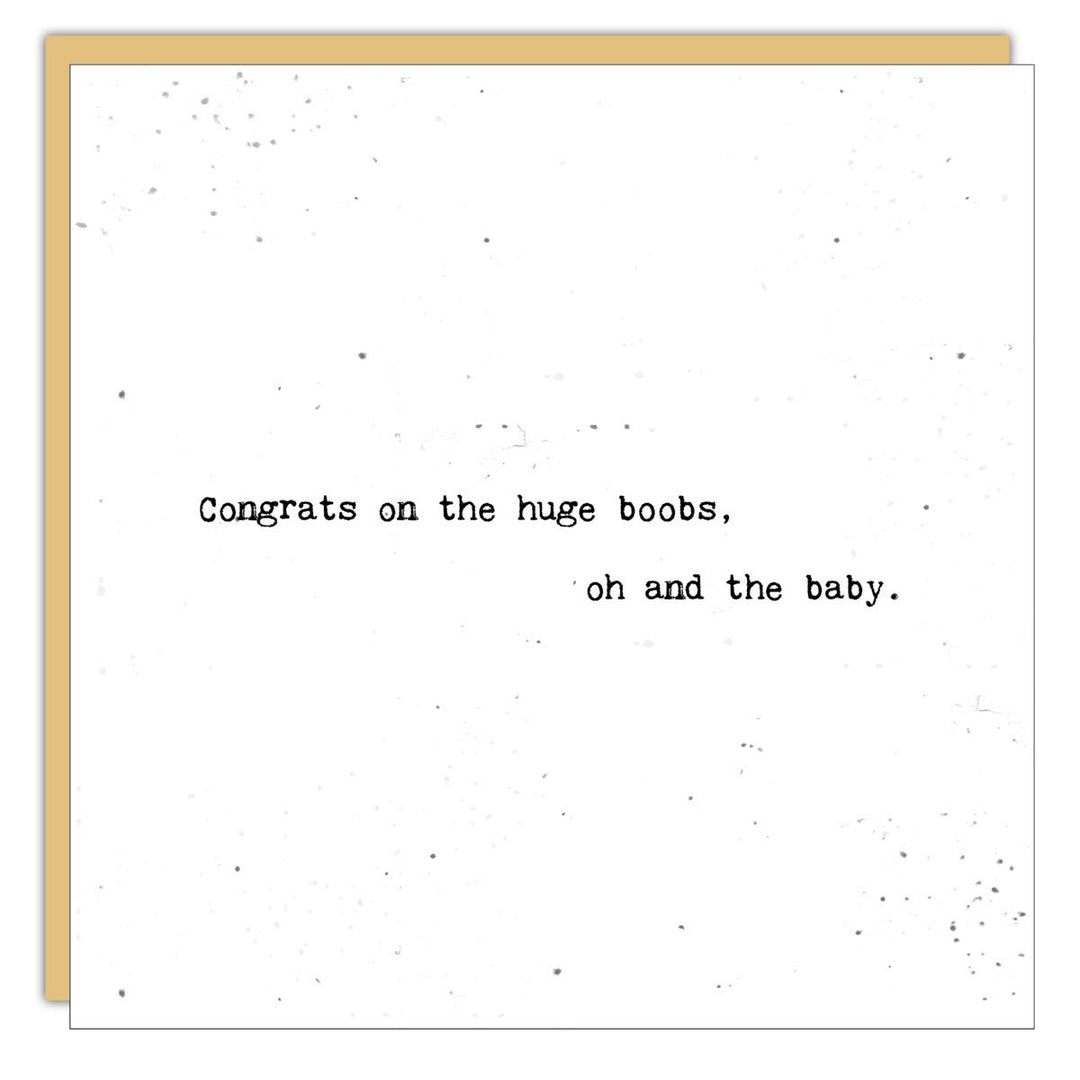 Stationery - Little Gem - Congrats on the huge boobs - Cedar Mountain Studios