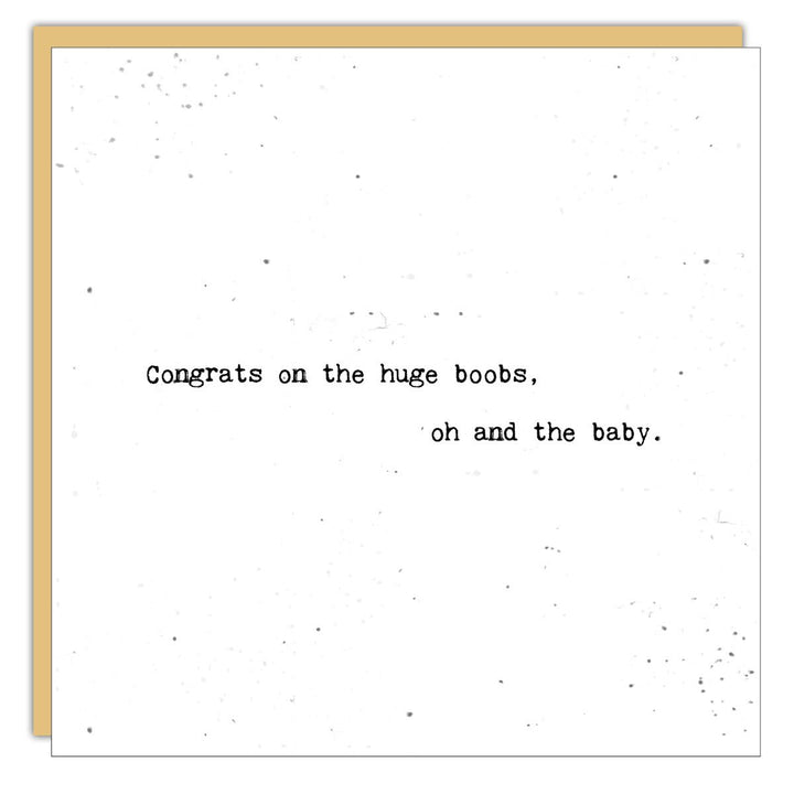 Stationery - Little Gem - Congrats on the huge boobs - Cedar Mountain Studios