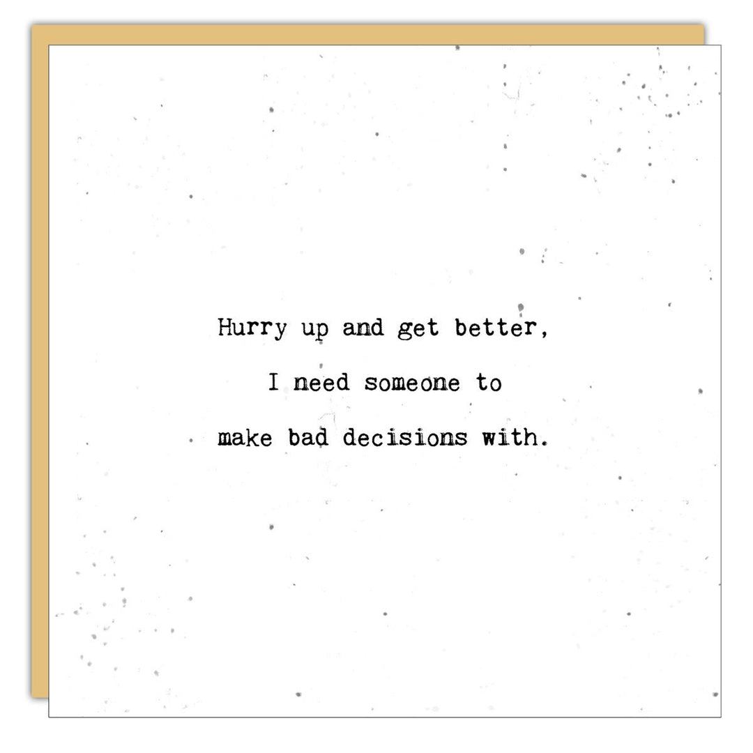 Stationery - Little Gem - Hurry up and get better - Cedar Mountain Studios