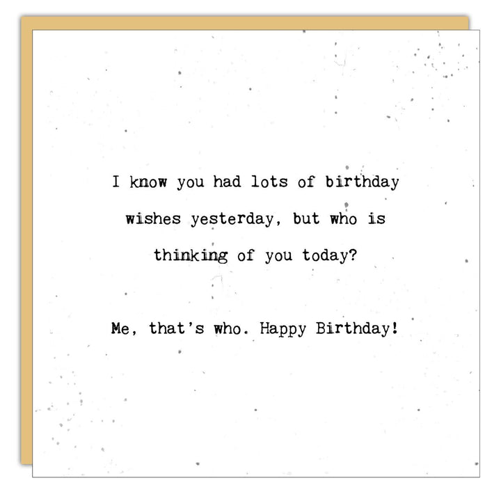 Stationery - Little Gem - I know you had lots of birthday wishes yesterday - Cedar Mountain Studios