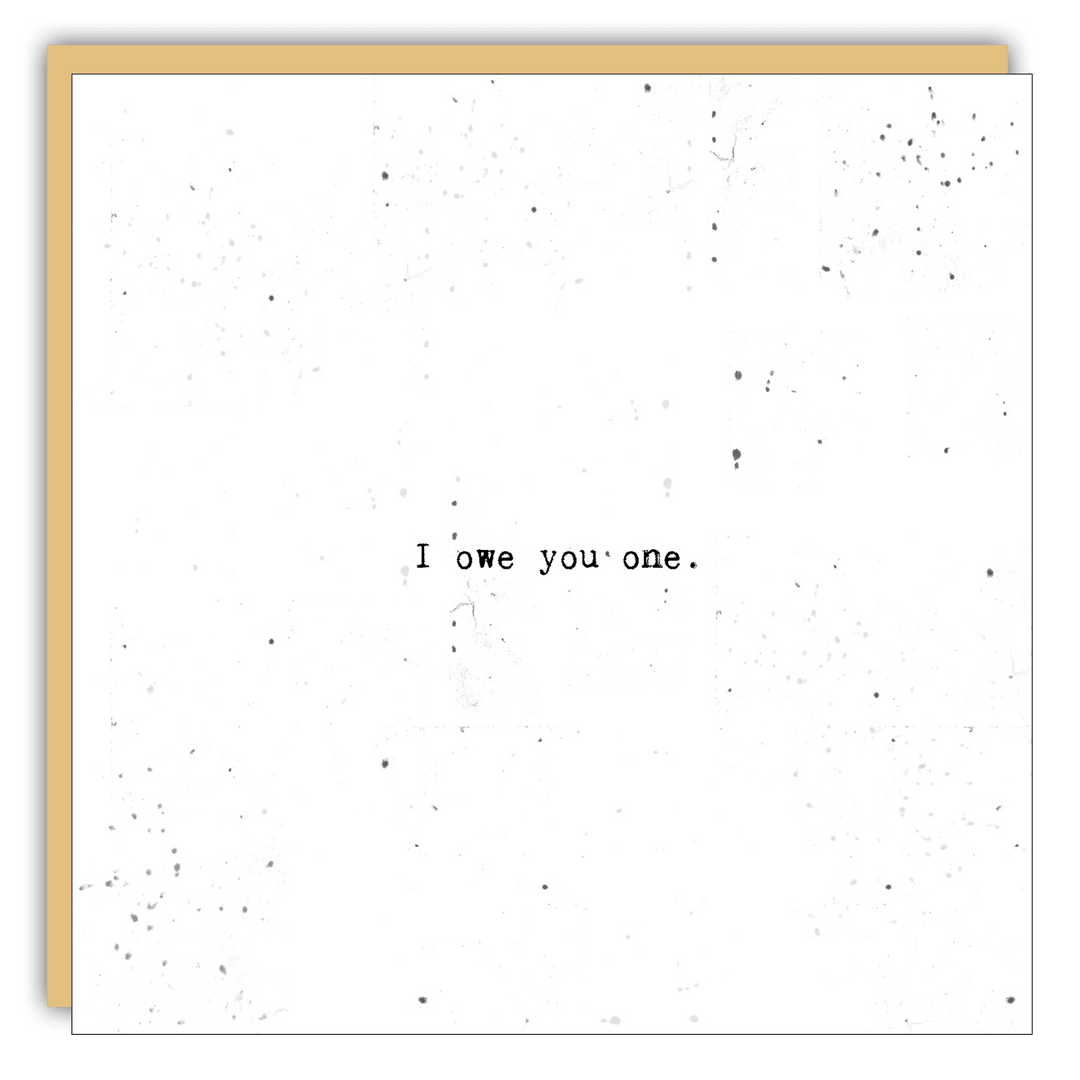 Stationery - Little Gem - I owe you one - Cedar Mountain Studios