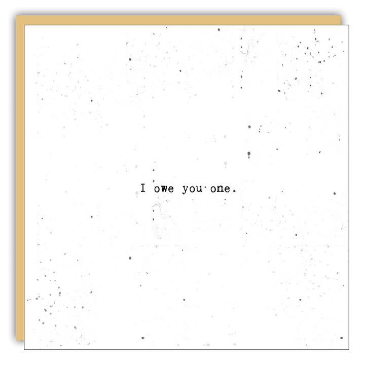 Stationery - Little Gem - I owe you one - Cedar Mountain Studios