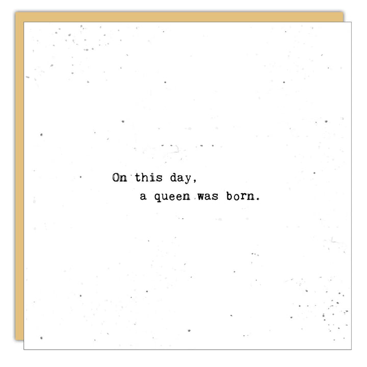 Stationery - Little Gem - On this day, a queen was born - Cedar Mountain Studios