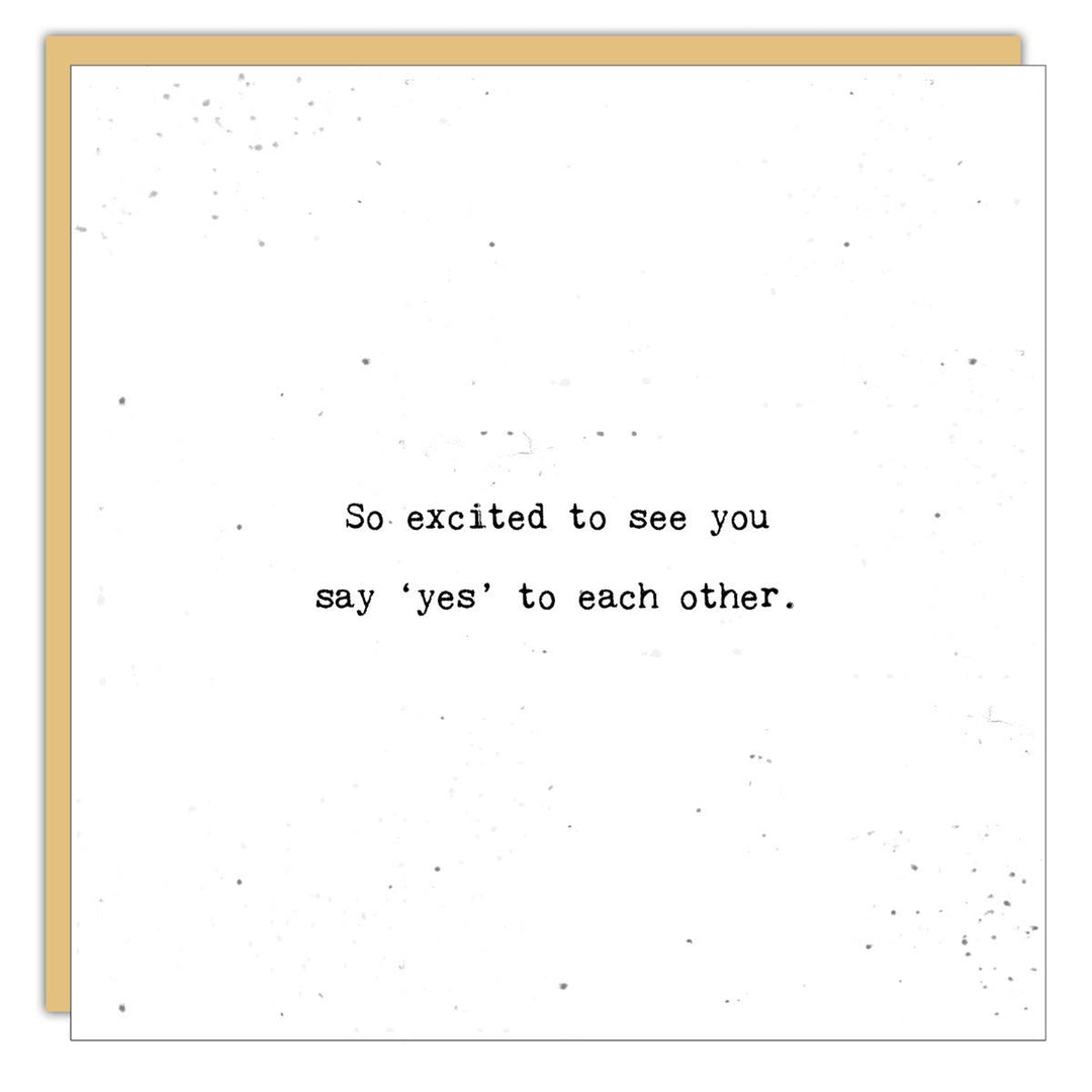 Stationery - Little Gem - So excited to see you say ‘yes’ - Cedar Mountain Studios