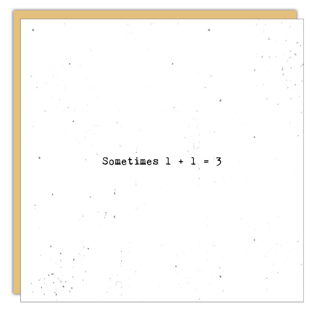 Stationery - Little Gem - Sometimes 1 + 1 = 3 - Cedar Mountain Studios