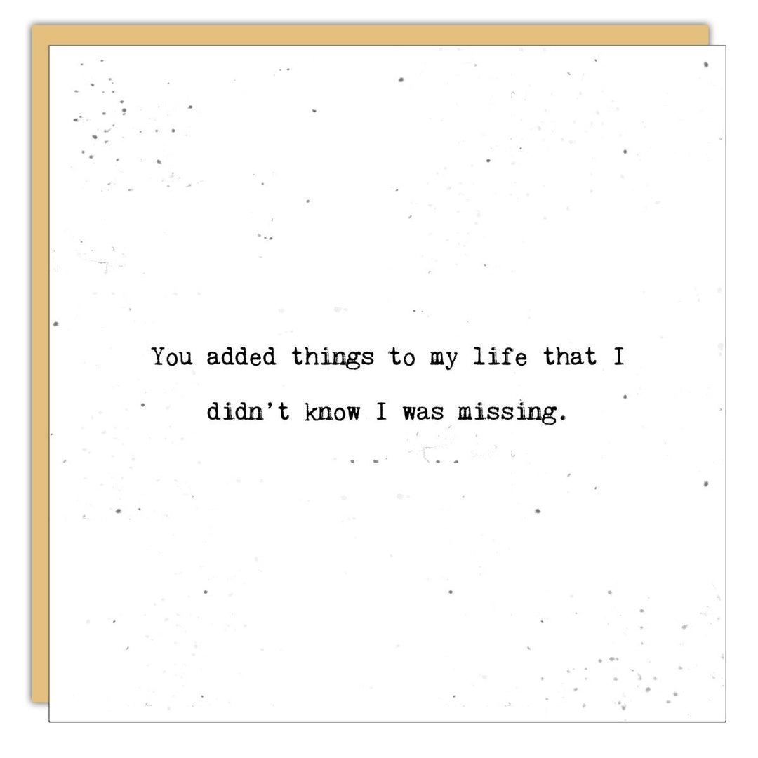 Stationery - Little Gem - You added things to my - Cedar Mountain Studios