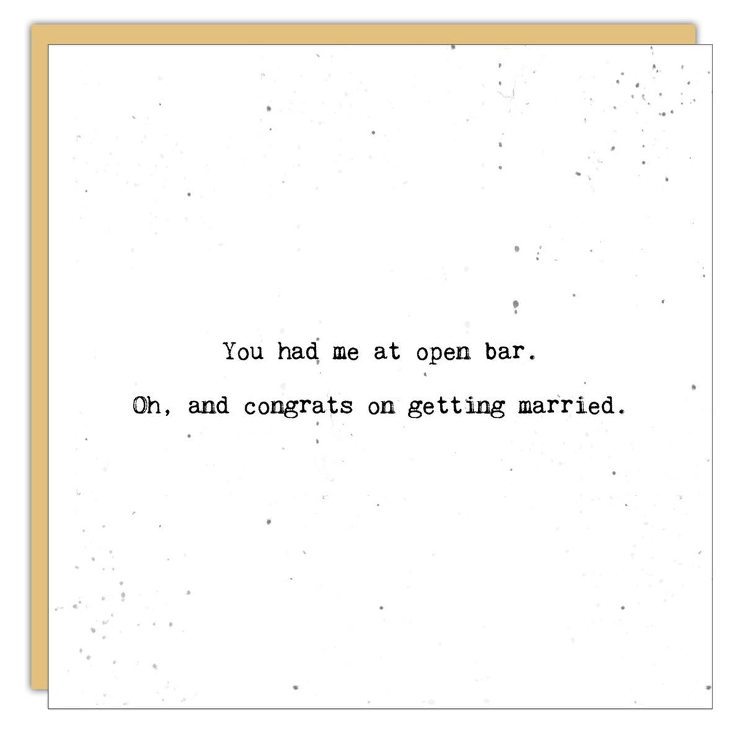 Stationery - Little Gem - You had me at open bar - Cedar Mountain Studios