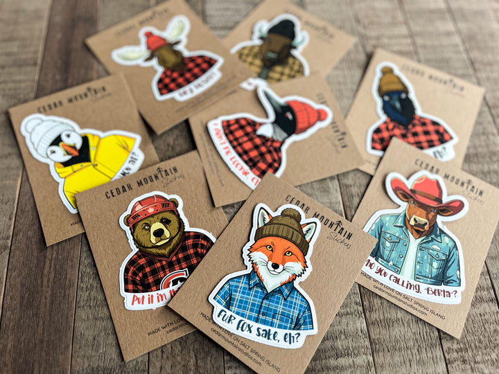 Stickers | Stick around, eh? - I ain't no loonie, eh!